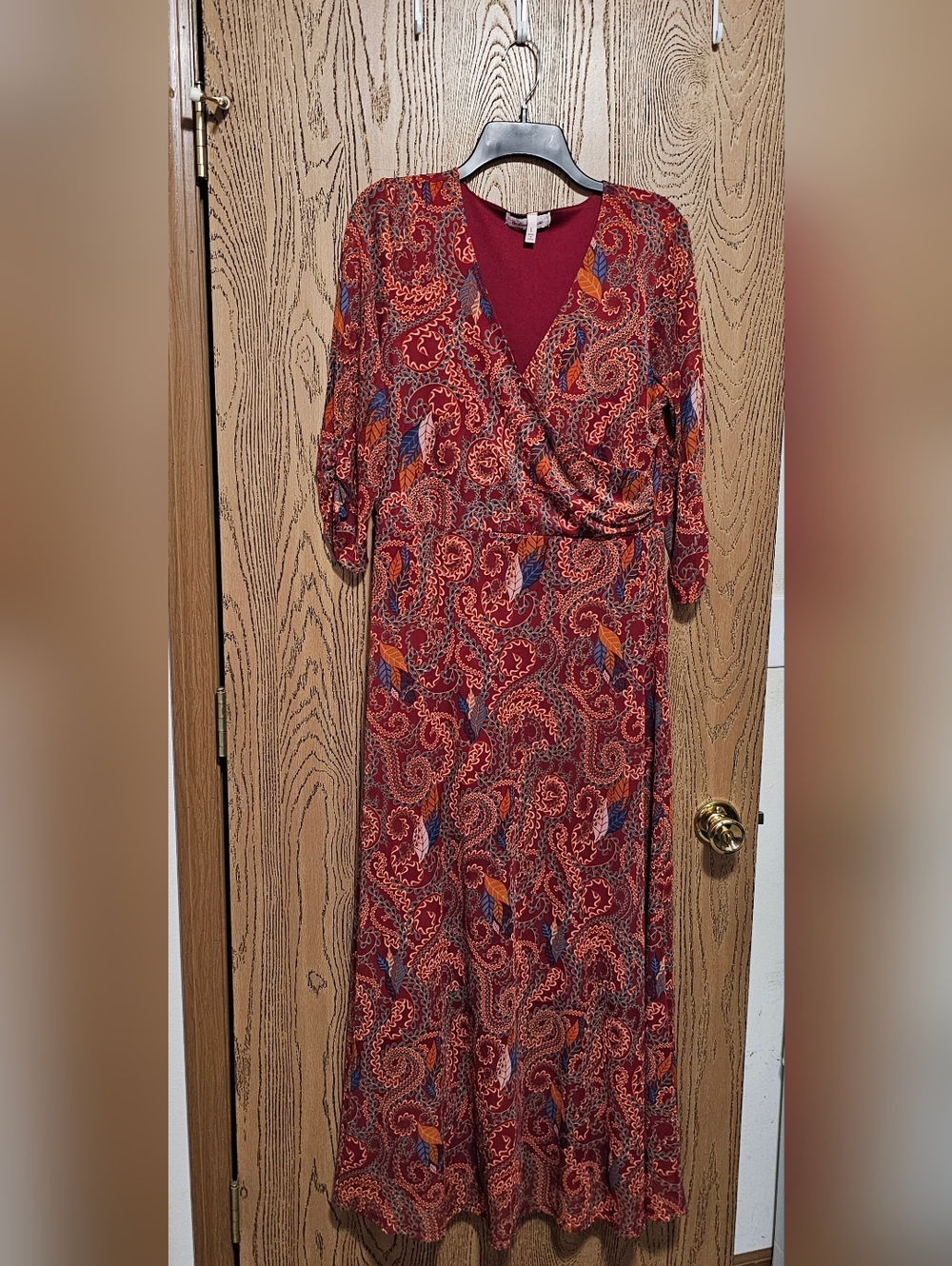 Red Paisley Maxi Dress